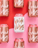 Rose gold and white neoprene Bride Vibes and Drunk Vibes drink sleeves