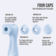 Satisfyer Pro 2 Generation 4 four interchangeable caps
