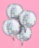 Reflective iridescent disco ball balloon
