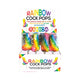 Rainbow Cock Pops counter display box holding individually wrapped penis lollipops