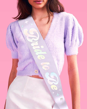 Bride To Be Iridescent Satin Sash