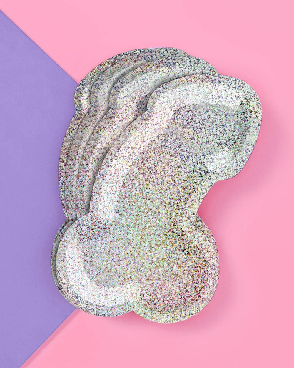Holographic novelty shaped bachelorette paper party plates
