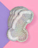Holographic novelty shaped bachelorette paper party plates