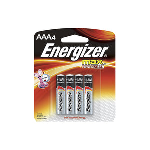 Energizer Max AAA Batteries 4 Pack