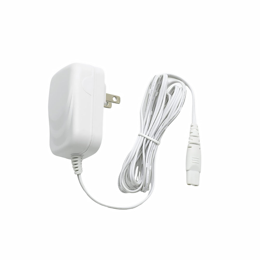 Magic Wand Mini Power Adapter, white wall plug with coiled charging cord