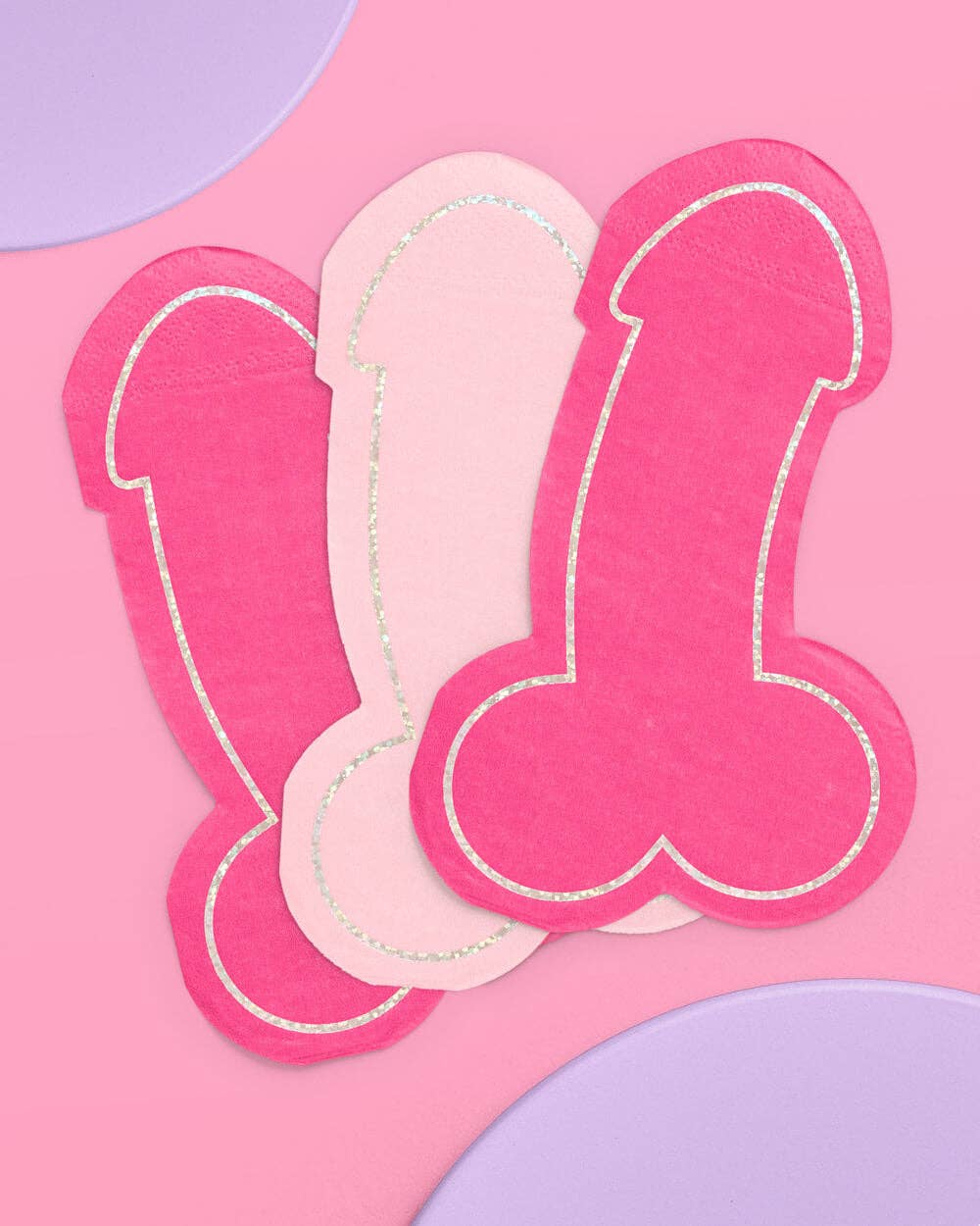 Novelty foil print bachelorette cocktail napkins