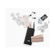 Beloved Vacation Lovin' Gift Set pieces laid out with quilted case, serum, cards and rose petals