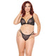 Coquette Pleasure Leopard Mesh Bra & G-String Set