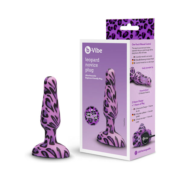b-Vibe Novice Leopard Vibrating Butt Plug – Anal Plug