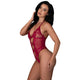 Magic Silk Black Cherry Halter Teddy