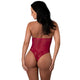 Magic Silk Black Cherry Halter Teddy