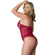 Magic Silk Black Cherry Halter Teddy