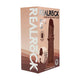 Realrock Sliding Skin Dual Density Silicone Dildo 6 in. Brown