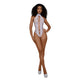 Dreamgirl Crotchless Peek-A-Boo Madame Teddy White O/S