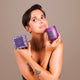 Je Joue Luxury Massage Candle Purple Vanilla, lifestyle view