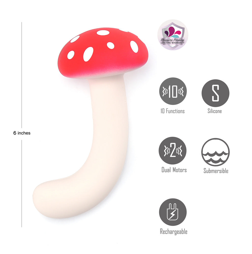 Alice mushroom vibrator showing the textured head