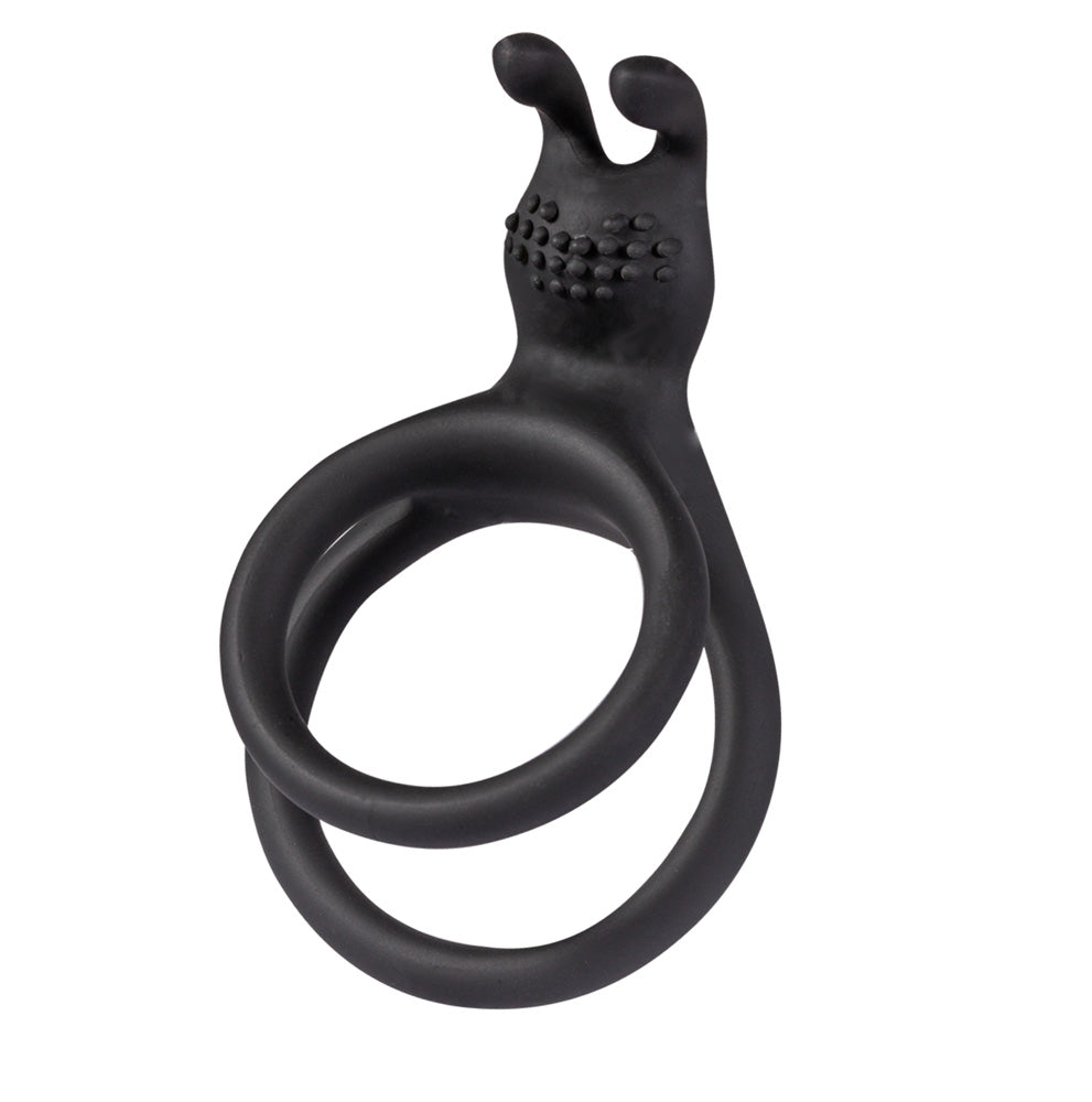 Atlas silicone double cock ring with nubbed stimulator