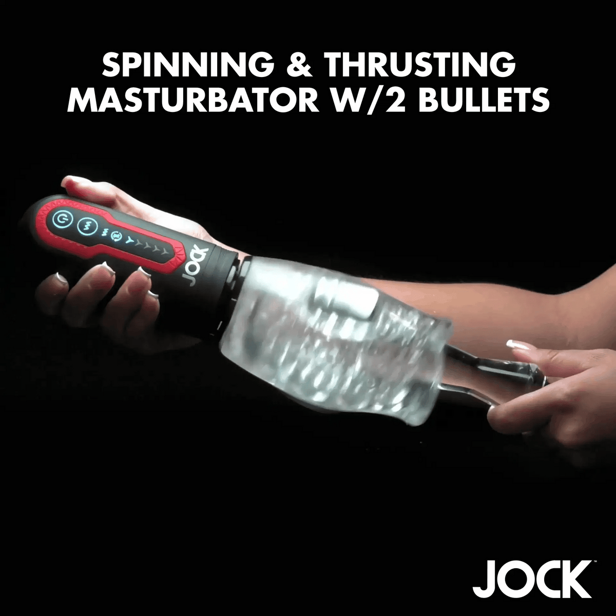 Jock Spinning and Thrusting Rechargeable Masturbator