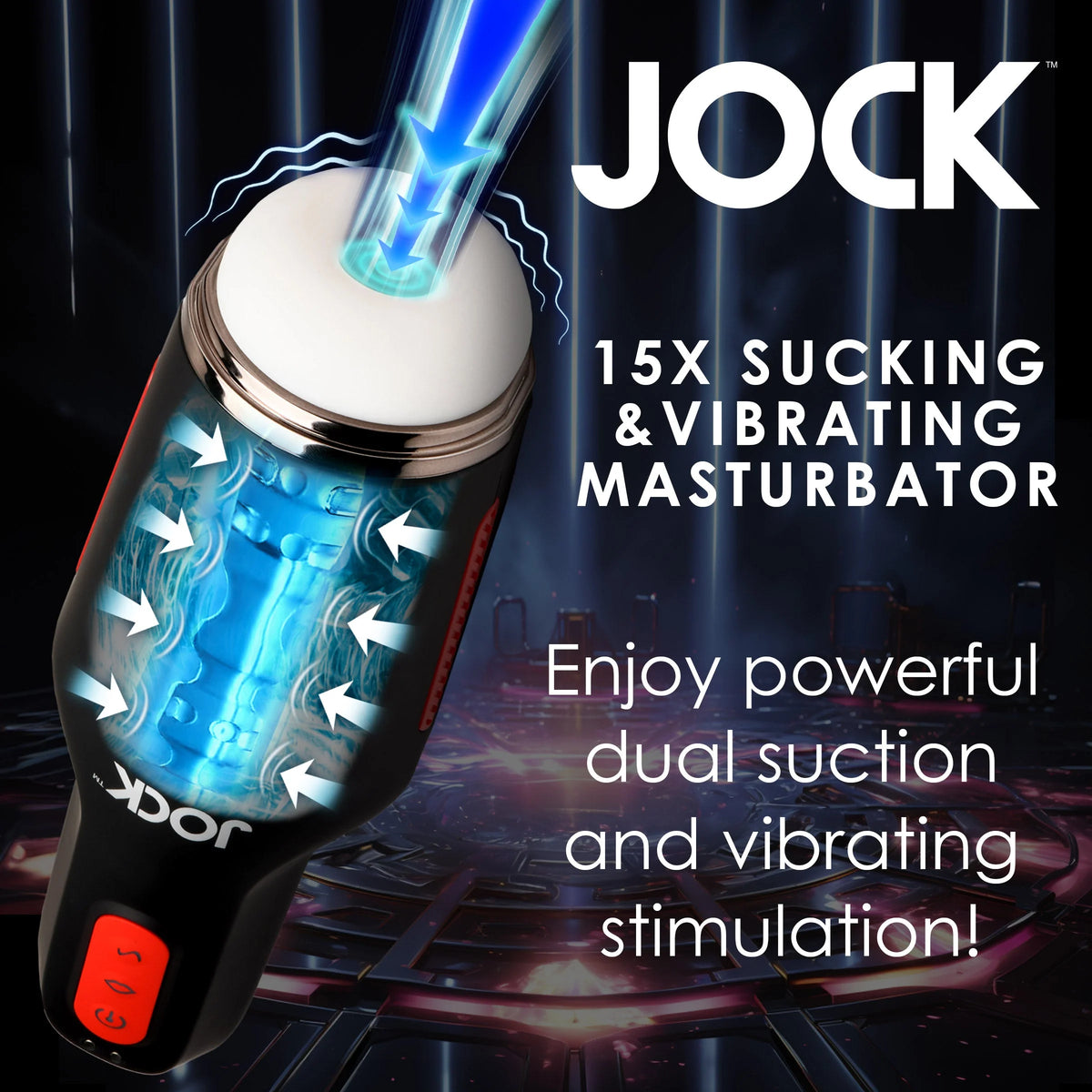 Jock 15x Sucking and Vibrating Masturbator