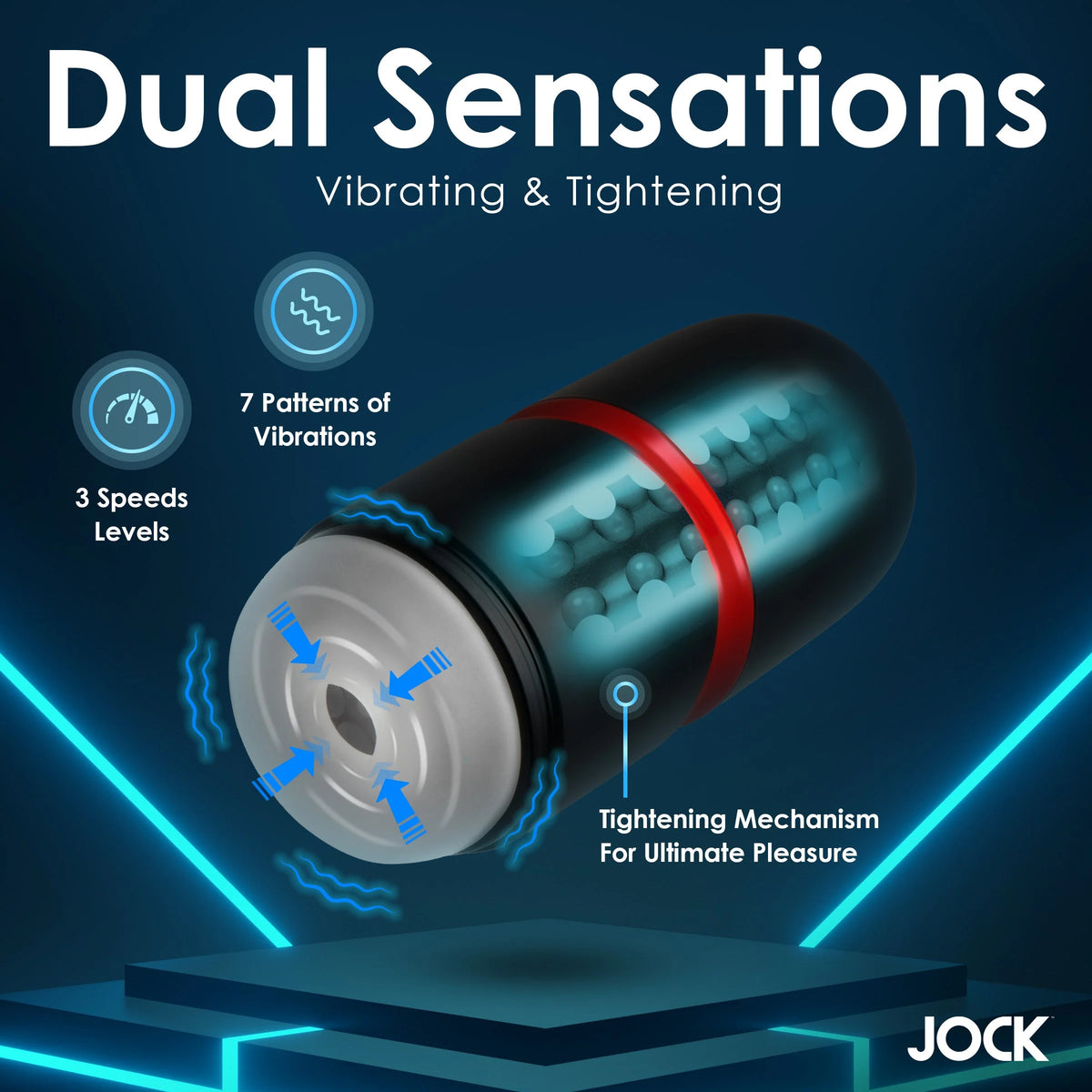 Jock Tightening and Vibrating Rechargeable Masturbator