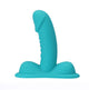 Oakley blue liquid silicone grinding vibrating dildo