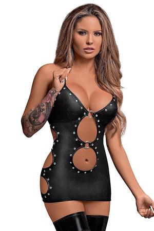Lust Fetish Selene Studded Dress & G-String Set
