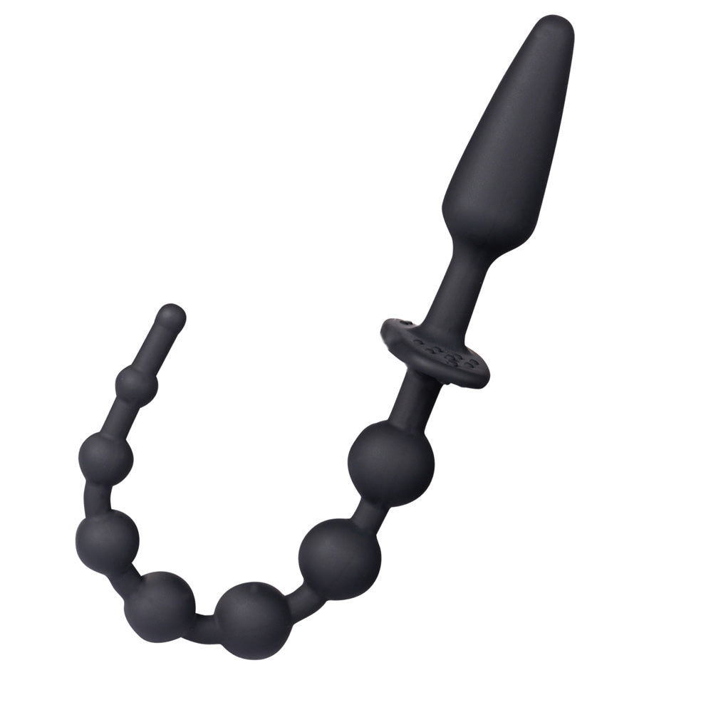 Sorra double ended anal plug and anal beads in silicone