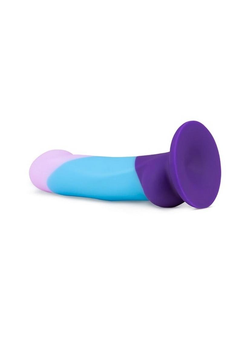 Avant D16 Purple Haze Silicone Dildo in Multicolor, view of suction base