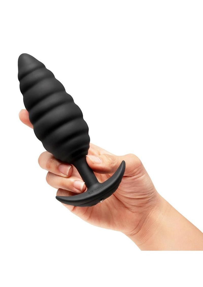 b-Vibe Twist Texture Silicone Vibrating Plug
