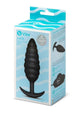 B-Vibe Twist Texture Silicone Plug - Black