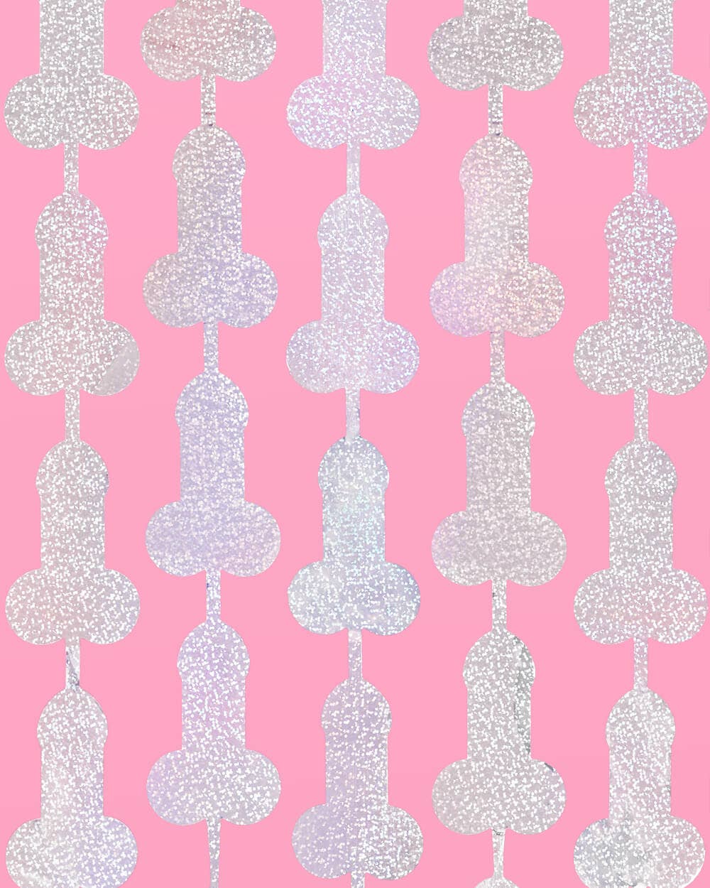 Holographic foil novelty bachelorette party curtain backdrop