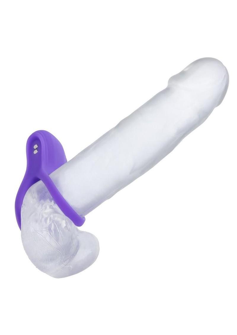 Basic Essentials Silicone Vibrating Dual Cock Ring
