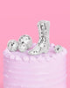 Mirrored disco tile cowgirl boot cake topper