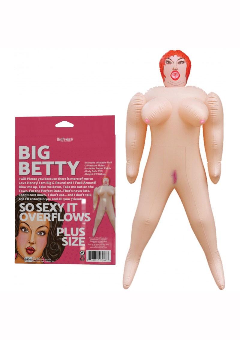 Big Betty Blow-Up Doll – vanilla, shown with packaging