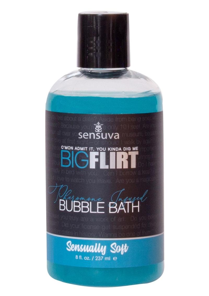Big Flirt Pheromone Bubble Bath Sensually Soft 8 oz bottle, front view