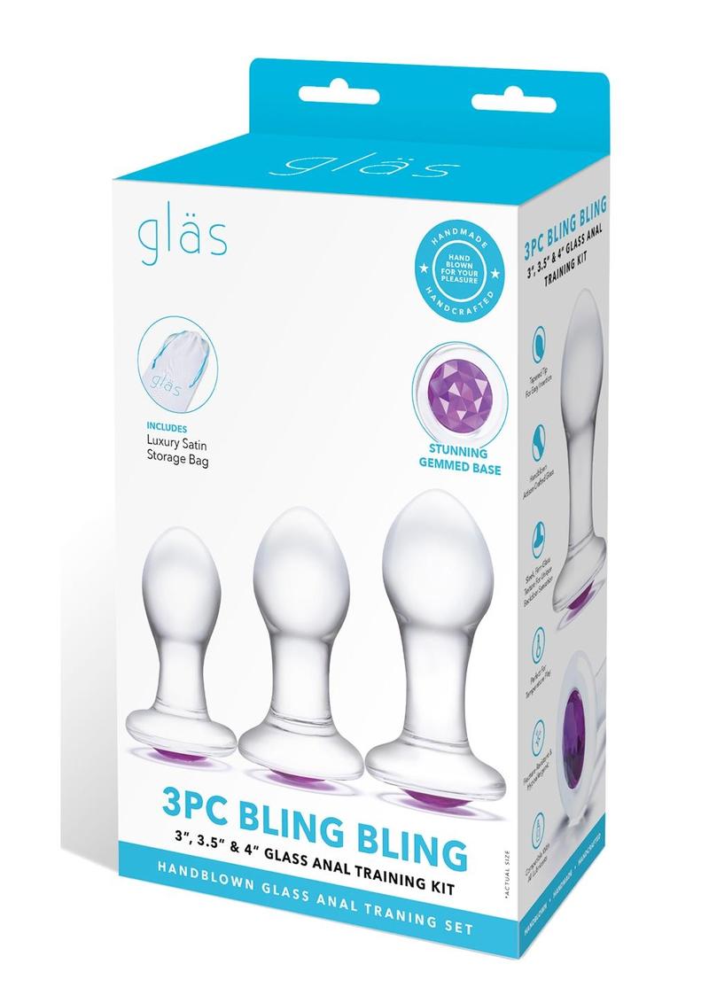 Glas Bling Bling glass anal training kit, retail box