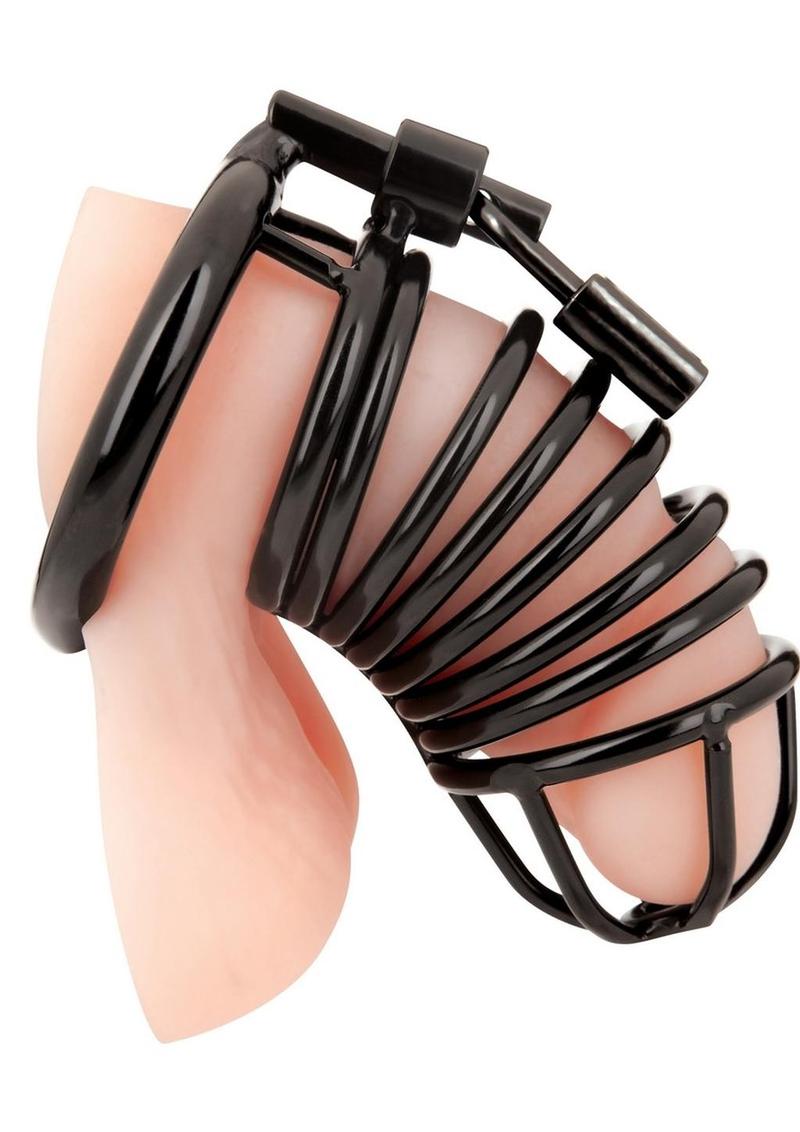 Blue Line Deluxe Chastity Cage Stainless Steel