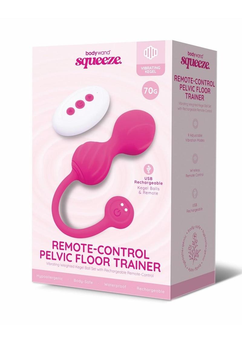 Pink pelvic floor trainer with remote, retail box