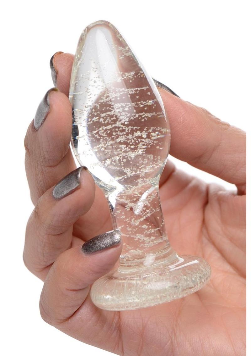Booty Sparks Glow-In-The-Dark Glass Anal Plug