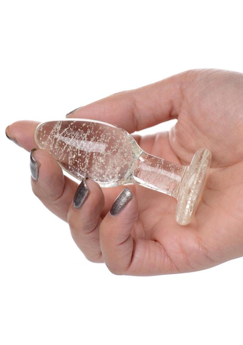 Booty Sparks Glow-In-The-Dark Glass Anal Plug