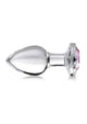 Booty Sparks Pink Gem Glass Anal Plug