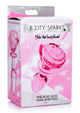 Pink glass rose butt plug, small, retail box