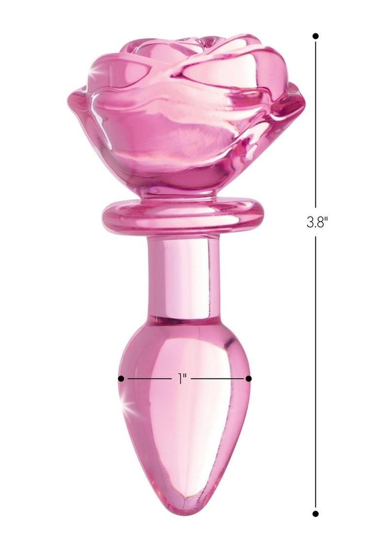Booty Sparks Rose Glass Anal Plug