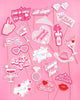 Iridescent foil bachelorette photo booth props with wooden sticks