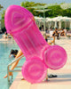 Six foot hot pink glitter novelty inflatable pool float