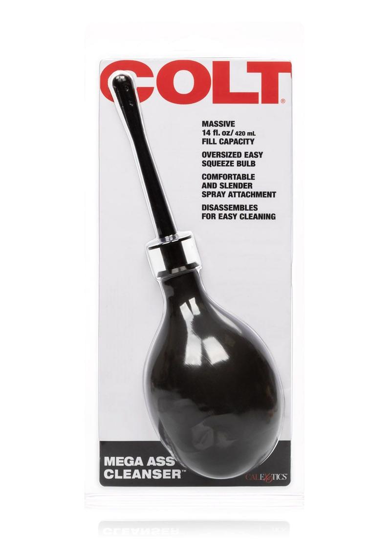 Black anal douche, retail packaging