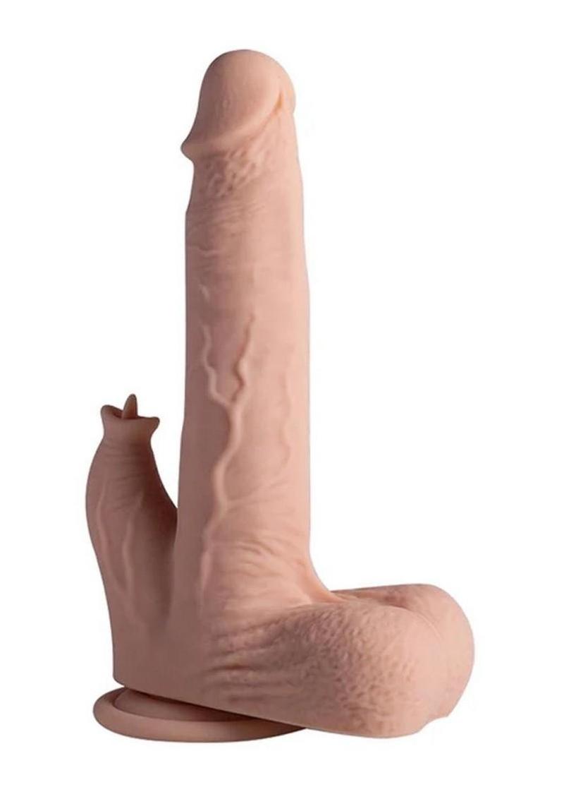 Colter App Controlled Realistic Thrusting Dido Vibrating Licker - Caramel - 8.5in