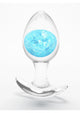 Cosmic Glams Silicone Anal Plug - Blue/Pink - Medium