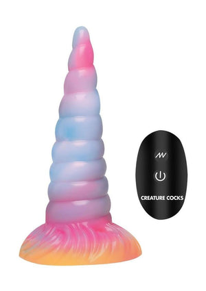 Creature Cocks Unicorn Glow In The Dark Vibrating Silicone Dildo