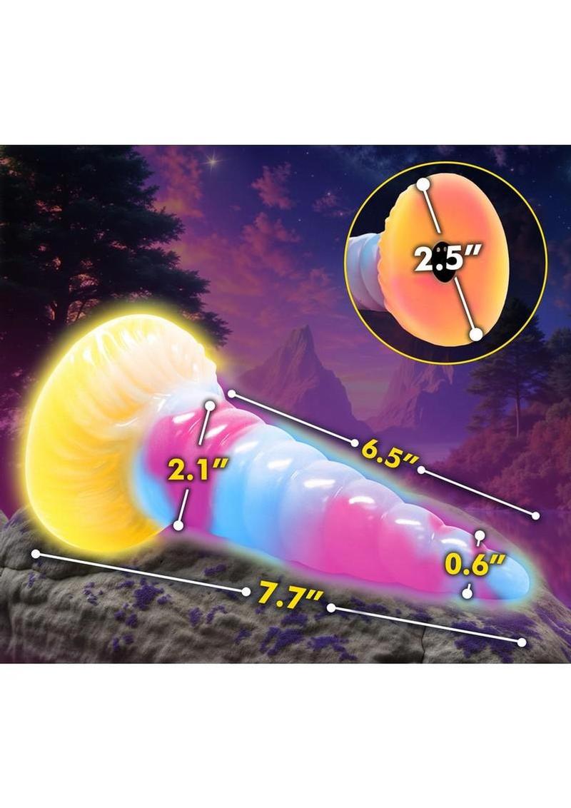 Creature Cocks Unicorn Glow In The Dark Vibrating Silicone Dildo